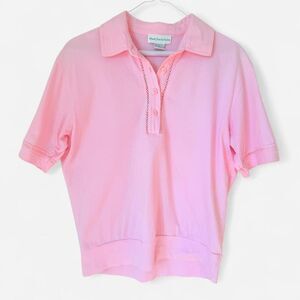 Vintage 80s 90s Pink Polo shirt 100% cotton Size Small by Mark, Fore & Strike